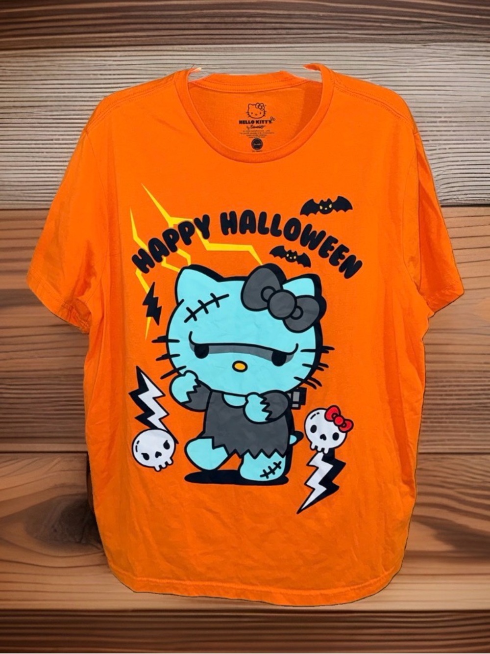 Hello Kitty Orange & Aqua Halloween Tee